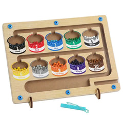 Children's Wooden Color Classification Magnetic Counting Chamber Magnetic Force Educational Toys